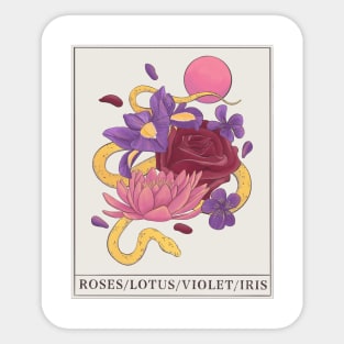 Roses/Lotus/Violet/Iris Sticker